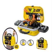 Portable pretend play kids plastic hand mechanic toy tool box set